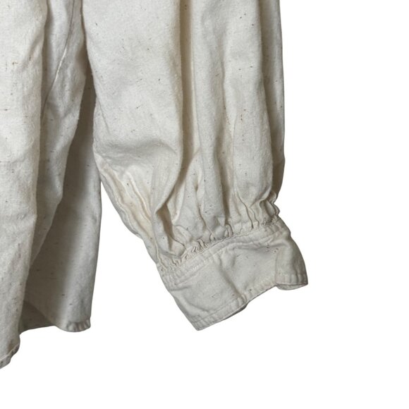 J.Crew Women’s XL Donegal Flannel Popover Shirt Cream Speckled Cotton Top - Picture 5 of 8